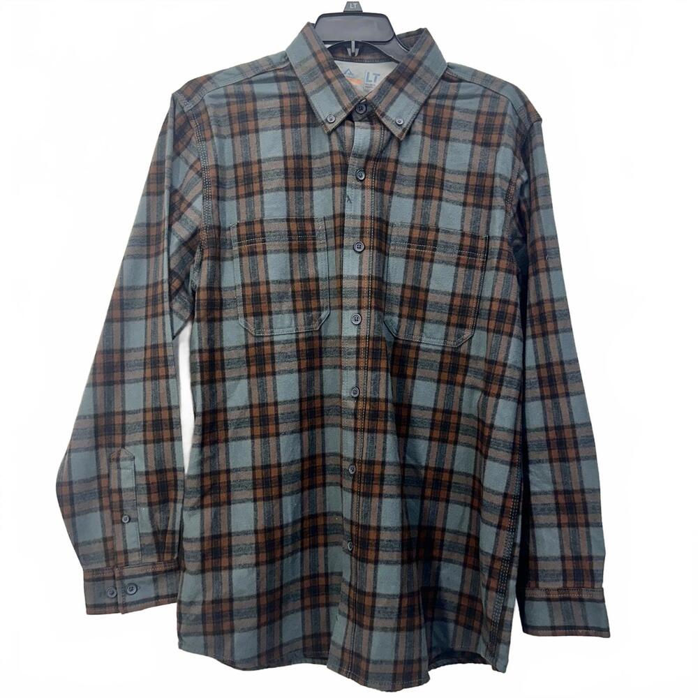 Ridgecut Toughwear Men's Plaid Flannel Button-Down Casual Shirt LT